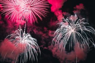 璀璨烟花唯美图片