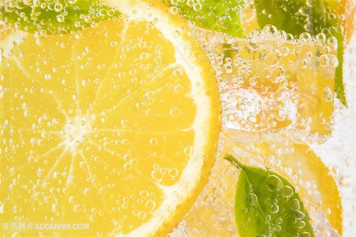 橙子气泡水饮料