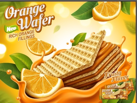 设计广告橙子饼干
