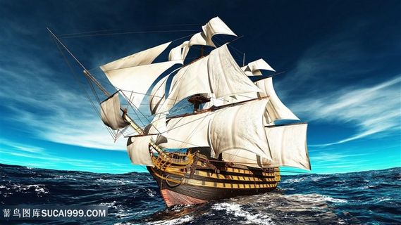 唯美海上帆船图片