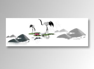 中国风仙鹤插画