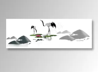 中国风仙鹤插画