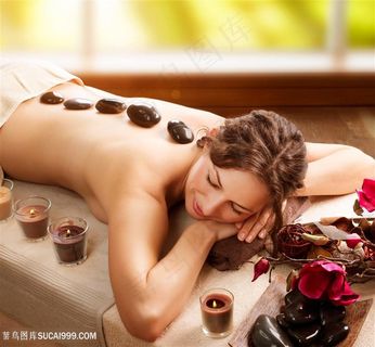 spa按摩养生的性感美女