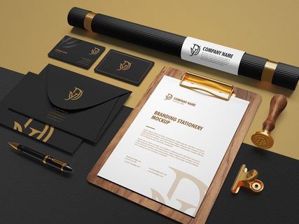 设计办公室品牌标志样机素材