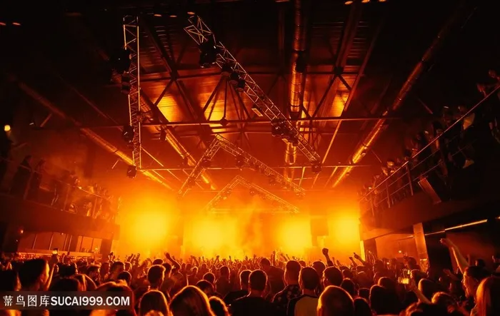 热烈的演唱会舞台人群高清