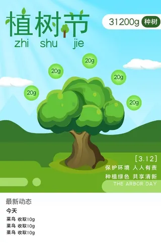 植树节3.12海报