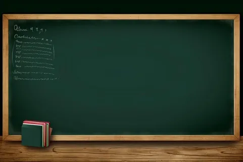 教师儿童上课黑板背景