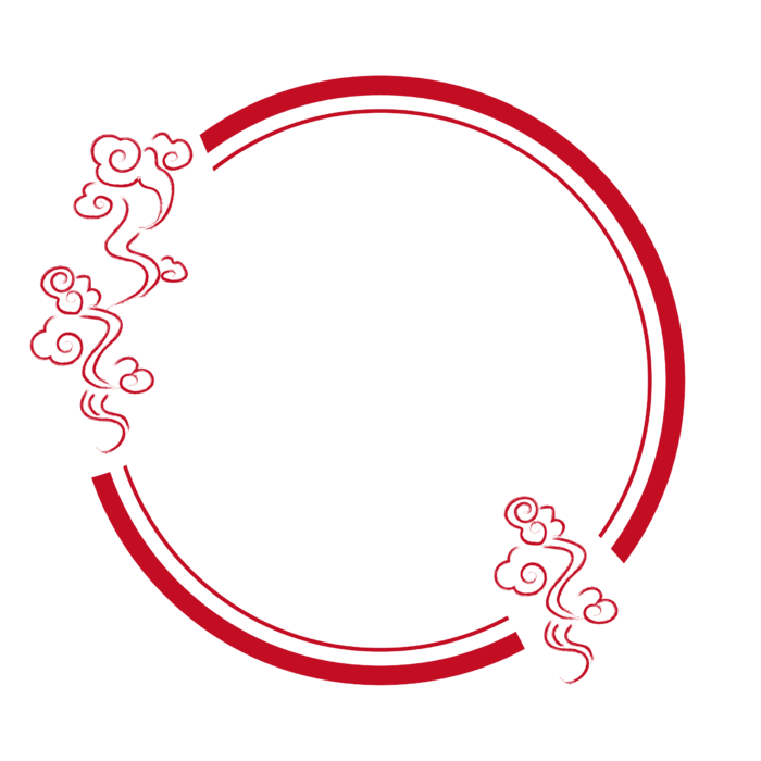 中国风中式传统祥云图案国潮古风边框云纹装饰元素PNG免抠素材图