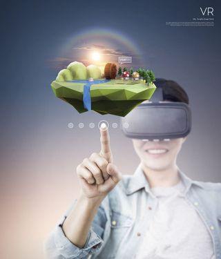 虚拟体检星球太空VR海报