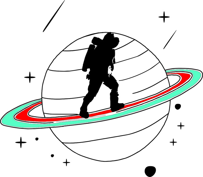 太空宇航员星球矢量cdr矢量模版下载