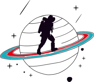 太空宇航员星球矢量