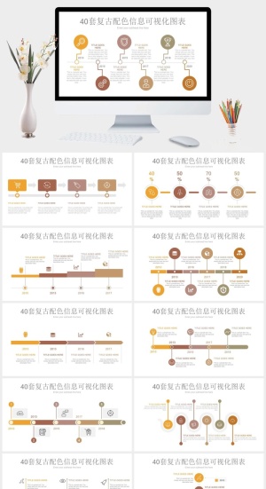 创意可视化图形图表商务通用PPT模板预览图