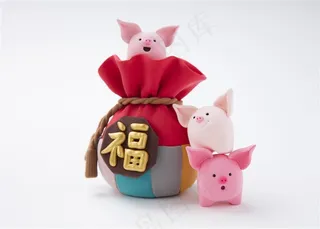 三只小猪送福迎春高清图片
