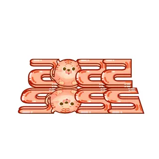 卡通新年2022春节虎年字体艺术字LOGO图标海报插画设计素材