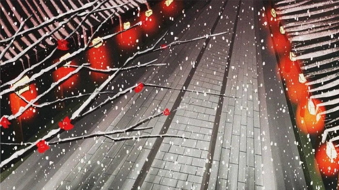 古风建筑插画psd模版下载