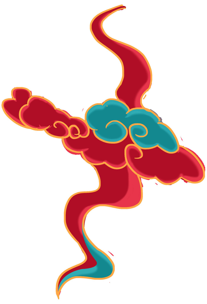 中国风中式国潮敦煌云纹祥云插画图案云朵云彩元素PSDAI设计素材