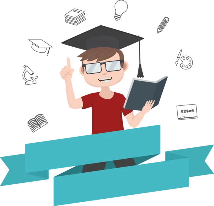 学霸卡通人物少儿兴趣班