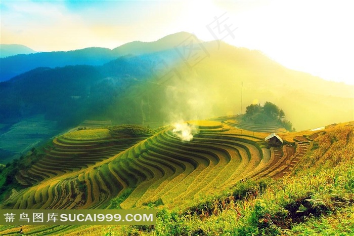 绝美绿色田园风光