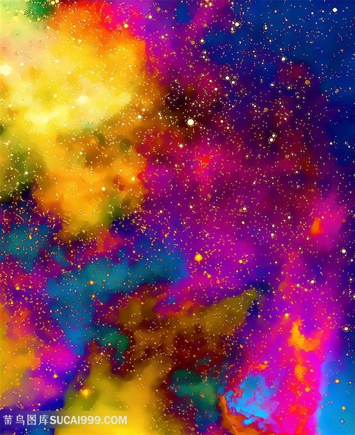 炫彩奇幻太阳系星空高清图片