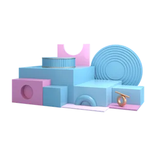 展台素材免扣产品展示台PNG