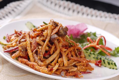 XCXC0328茶树菇焗鸭丝