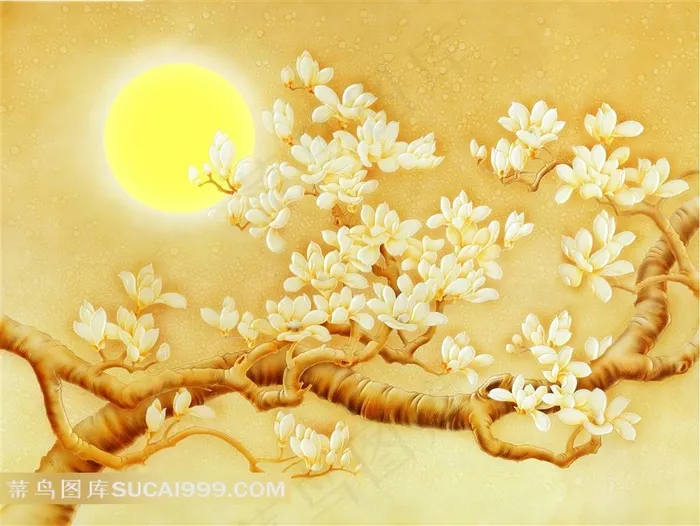 金色玉兰花