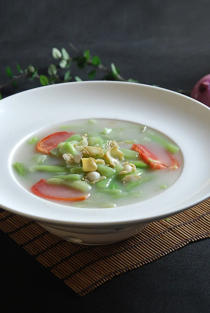 川菜湘菜高清菜谱 丝瓜烩鲜鲍