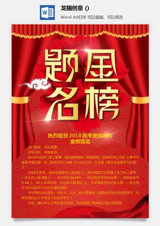 2022企业公司销售业绩年终大捷军令喜报word文档设计素材模板