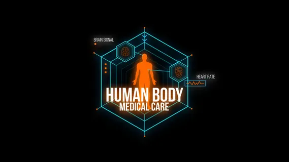 人体赛博朋克科技图案素材