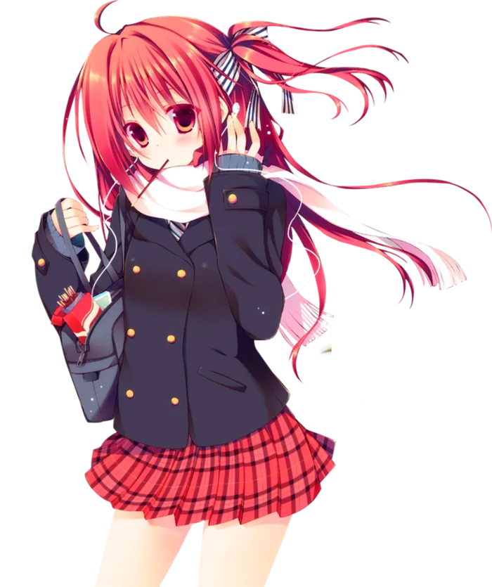 红发女孩素材卡通简笔人物