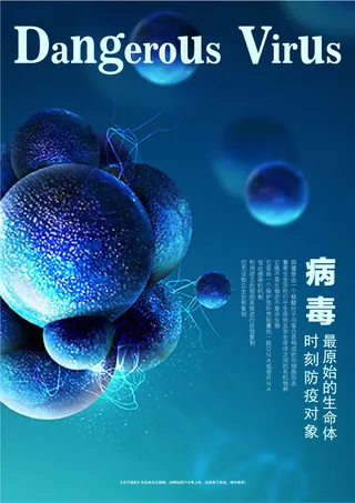 危险的病毒-截取一部分排版海报