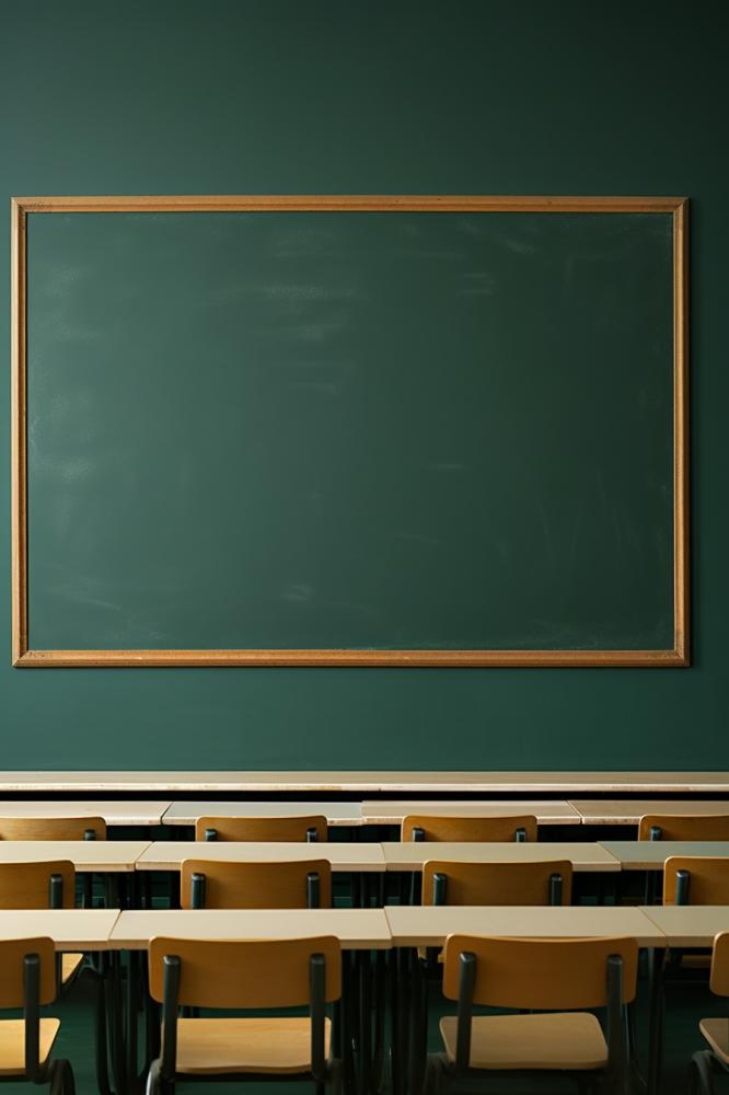 桌椅黑板学生教师简约背景