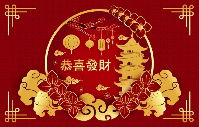 恭喜发财新年虎年背景