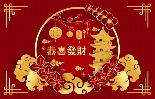 恭喜发财新年虎年背景