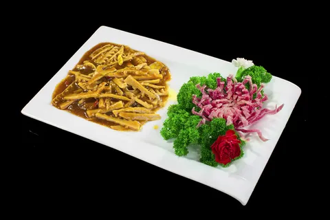 虾籽笋尖餐饮快餐盖浇饭产品成品高清大图黑底长盘 虾籽笋尖餐饮快餐盖浇饭产品成品高清大图黑底长盘