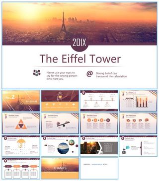 尊贵紫浪漫商务范扁平化工作总结报告ppt模板