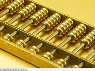 中华传统工艺品镀金的算盘