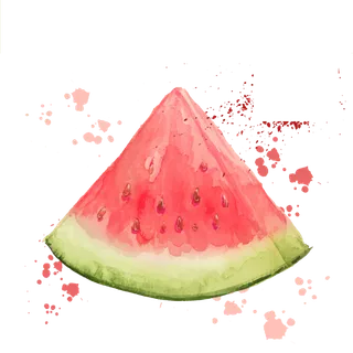 西瓜手绘素材