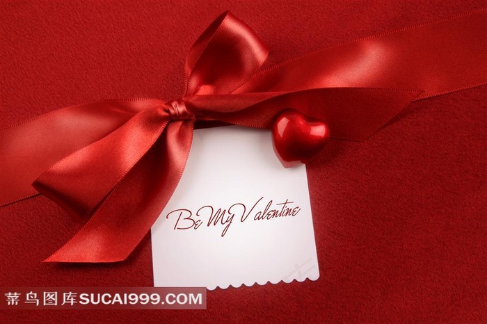 红色背景丝带高清图片