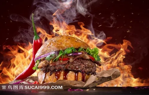 汉堡包广告设计图