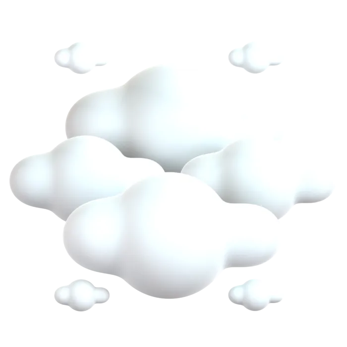 云朵卡通自然图标3Dpng素材