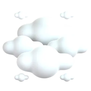 云朵卡通自然图标3Dpng素材