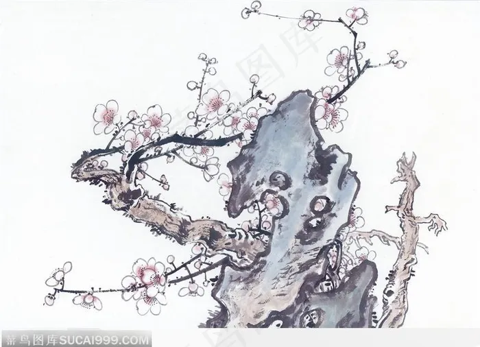 寒雪梅图