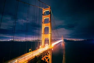 高架大桥美丽夜景图片