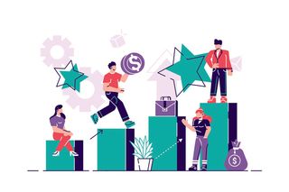 扁平化人物场景办公互联网等距ai矢量设计网页海报UI素材插画