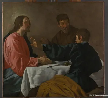 委拉斯开兹—以马忤斯的晚餐油画