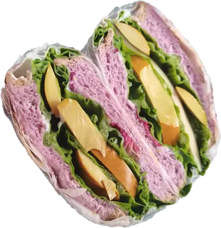 对切田园清新色调减脂期鸡排鸡腿鸡肉三明治免抠元素实物摄影素材