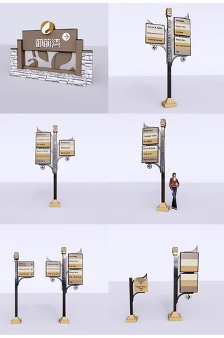 全套景区欧式地产导视牌设计