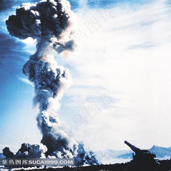 远程爆弹射击 爆炸蘑菇云