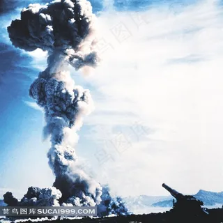 远程爆弹射击 爆炸蘑菇云